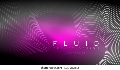 Partículas de onda de flujo digital fondo abstracto, diseño de efecto de humo vectorial