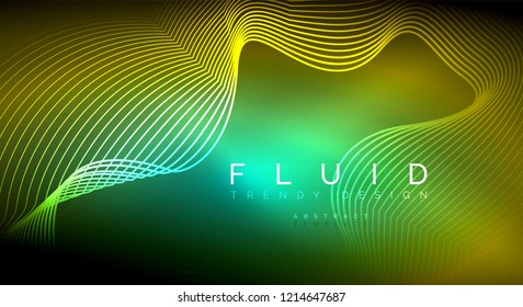 Partículas de onda de flujo digital fondo abstracto, diseño de efecto de humo vectorial