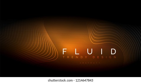 Digital flowing wave particles abstract background, vector smoke effect design