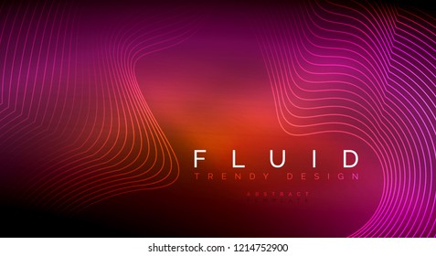 Digital flowing wave particles abstract background, vector smoke effect design