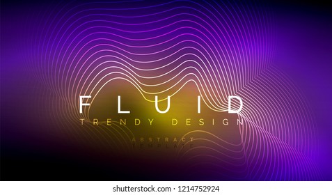 Digital flowing wave particles abstract background, vector smoke effect design