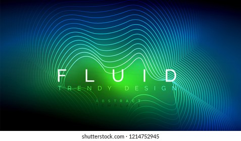 Partículas de onda de flujo digital fondo abstracto, diseño de efecto de humo vectorial