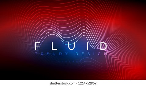 Digital flowing wave particles abstract background, vector smoke effect design