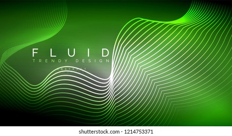 Partículas de onda de flujo digital fondo abstracto, diseño de efecto de humo vectorial