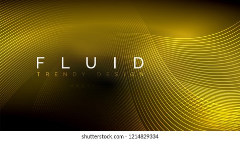 Digital flowing wave particles abstract background, vector smoke effect design