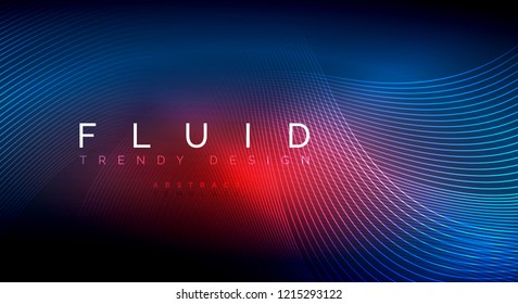 Partículas de onda de flujo digital fondo abstracto, diseño de efecto de humo vectorial