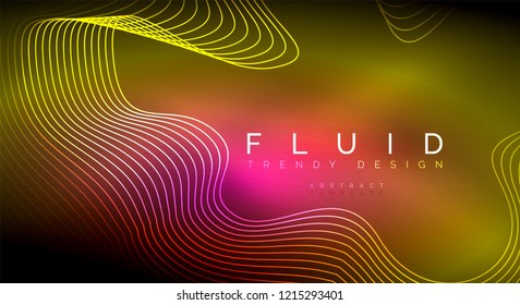 Partículas de onda de flujo digital fondo abstracto, diseño de efecto de humo vectorial