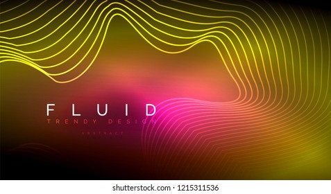 Fundo abstrato de partículas de onda de fluxo digital, projeto de efeito de fumaça de vetor
