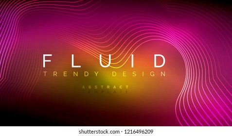 Digital flowing wave particles abstract background, vector smoke effect design