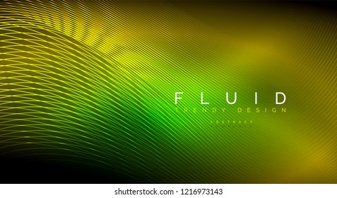 Partículas de onda de flujo digital fondo abstracto, diseño de efecto de humo vectorial