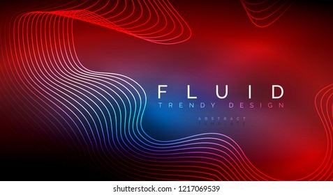 Partículas de onda de flujo digital fondo abstracto, diseño de efecto de humo vectorial