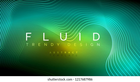 Digital flowing wave particles abstract background, vector smoke effect design