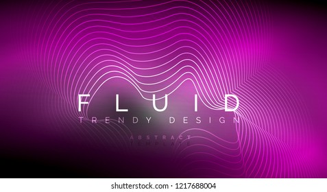 Digital flowing wave particles abstract background, vector smoke effect design