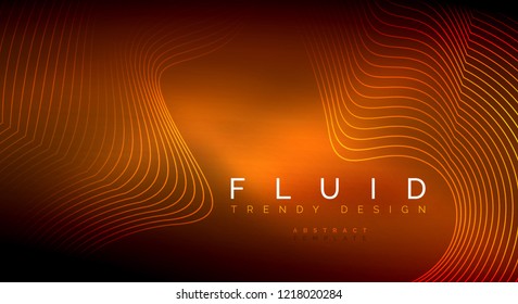 Digital flowing wave particles abstract background, vector smoke effect design