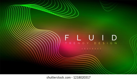 Partículas de onda de flujo digital fondo abstracto, diseño de efecto de humo vectorial