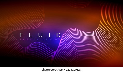 Digital flowing wave particles abstract background, vector smoke effect design