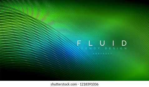 Partículas de onda de flujo digital fondo abstracto, diseño de efecto de humo vectorial