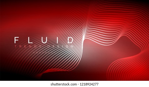 Digital flowing wave particles abstract background, vector smoke effect design