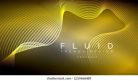 Digital flowing wave particles abstract background, vector smoke effect design