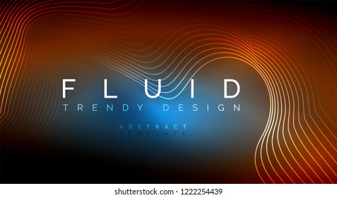 Digital flowing wave particles abstract background, vector smoke effect design
