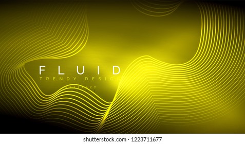 Partículas de onda de flujo digital fondo abstracto, diseño de efecto de humo vectorial