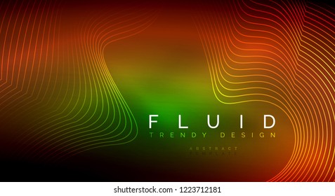 Digital flowing wave particles abstract background, vector smoke effect design