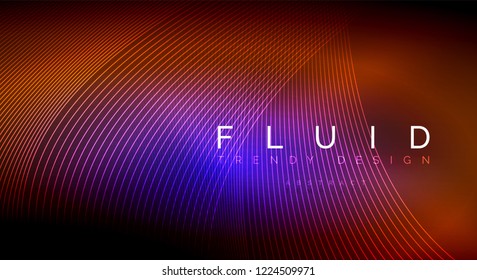 Digital flowing wave particles abstract background, vector smoke effect design
