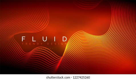 Partículas de onda de flujo digital fondo abstracto, diseño de efecto de humo vectorial