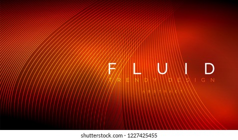 Digital flowing wave particles abstract background, vector smoke effect design