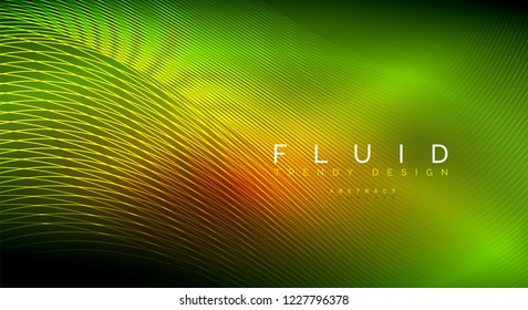 Digital flowing wave particles abstract background, vector smoke effect design