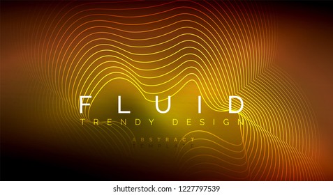 Digital flowing wave particles abstract background, vector smoke effect design