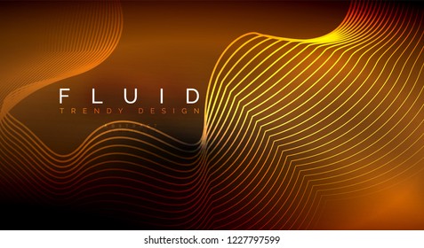 Digital flowing wave particles abstract background, vector smoke effect design
