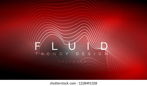 Digital flowing wave particles abstract background, vector smoke effect design