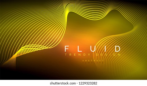 Digital flowing wave particles abstract background, vector smoke effect design