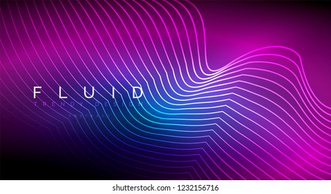 Partículas de onda de flujo digital fondo abstracto, diseño de efecto de humo vectorial