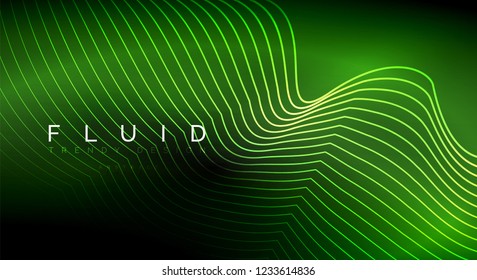 Partículas de onda de flujo digital fondo abstracto, diseño de efecto de humo vectorial