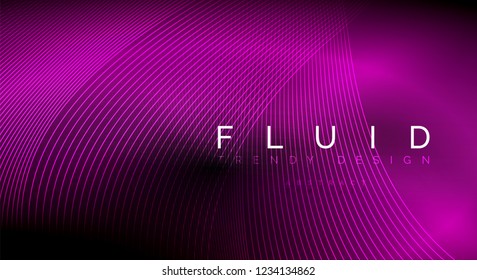 Digital flowing wave particles abstract background, vector smoke effect design