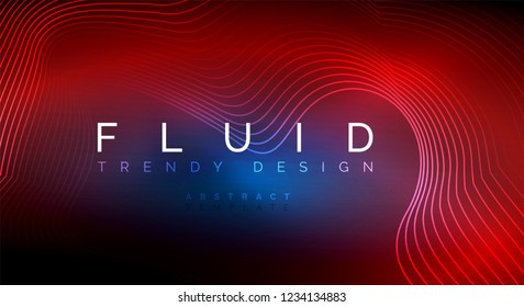 Digital flowing wave particles abstract background, vector smoke effect design