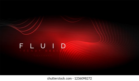 Digital flowing wave particles abstract background, vector smoke effect design