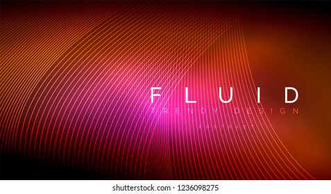Digital flowing wave particles abstract background, vector smoke effect design