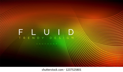Partículas de onda de flujo digital fondo abstracto, diseño de efecto de humo vectorial