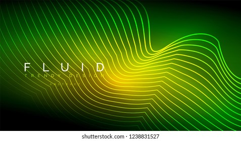 Fundo abstrato de partículas de onda de fluxo digital, projeto de efeito de fumaça de vetor