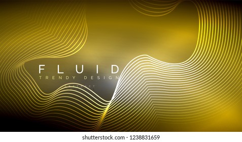 Digital flowing wave particles abstract background, vector smoke effect design