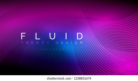 Fundo abstrato de partículas de onda de fluxo digital, projeto de efeito de fumaça de vetor