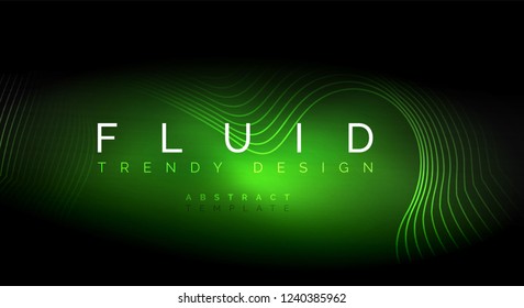 Partículas de onda de flujo digital fondo abstracto, diseño de efecto de humo vectorial