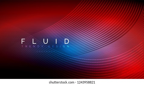 Partículas de onda de flujo digital fondo abstracto, diseño de efecto de humo vectorial