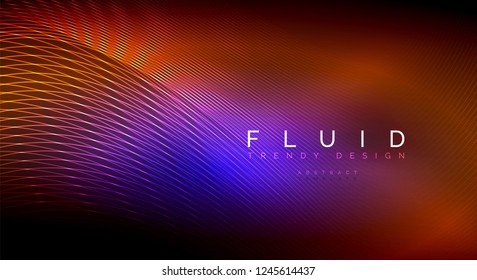 Digital flowing wave particles abstract background, vector smoke effect design