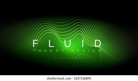Partículas de onda de flujo digital fondo abstracto, diseño de efecto de humo vectorial