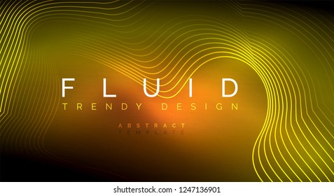 Partículas de onda de flujo digital fondo abstracto, diseño de efecto de humo vectorial