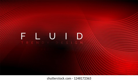 Digital flowing wave particles abstract background, vector smoke effect design